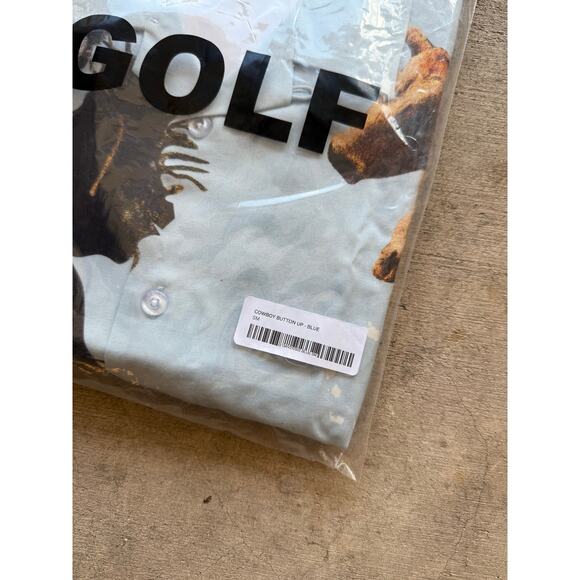 BRAND NEW Golf Wang Blue Cowboy Button Down Size Small Tyler The Creator - Picture 2 of 10
